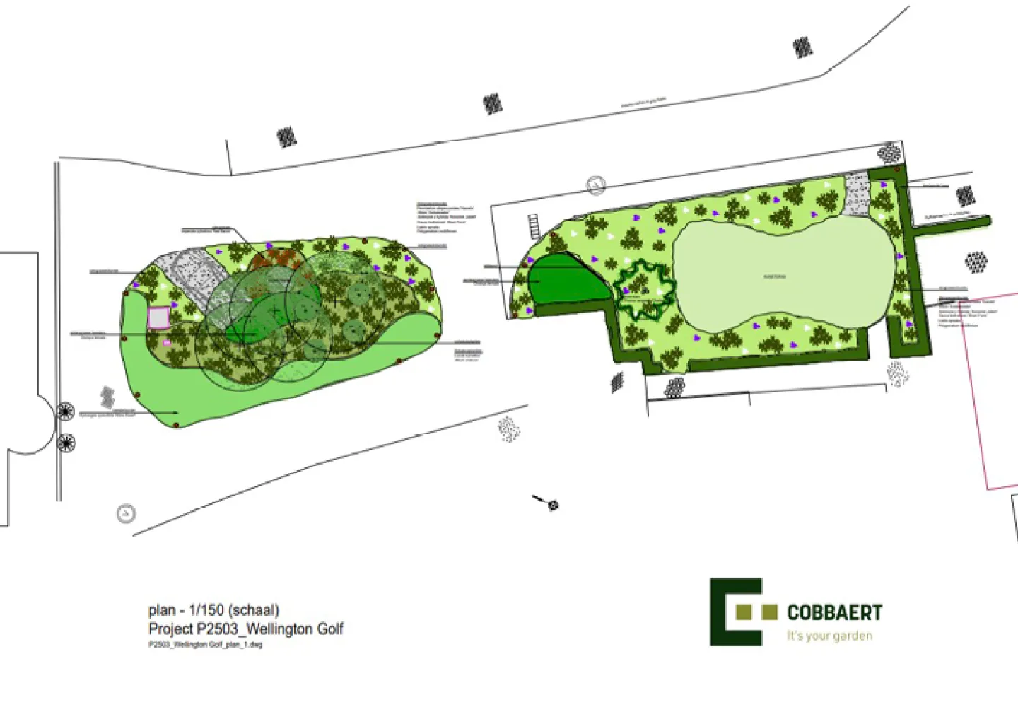 Tuinen Cobbaert ontwerpt de groenaanleg en oefengreen voor Wellington Golf in Oostende